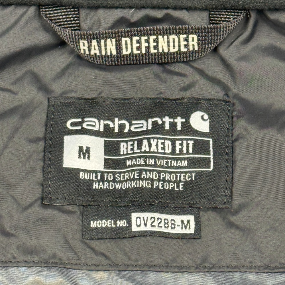 Carhartt Vest Men Medium Black‎ Gilliam Lightweight Water Resistant Relaxed Logo - Picture 3 of 12